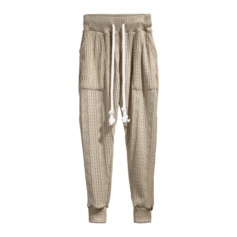 【BAON】Yomi banding ribbed knit jogger pants Wholesale Men Fashion Casual Basic Versatile Solid Color Rib