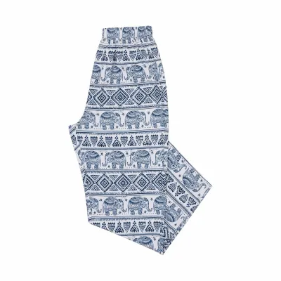 Men Fashion Casual Sports Tiny Flower Print Straight Pants
