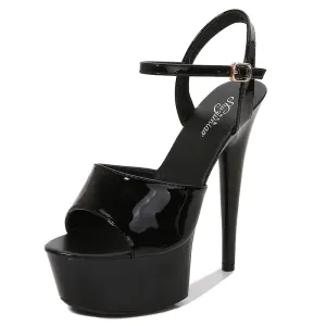 Women Fashion Exaggerated Sexy Plus Size Platform Stiletto Heel Sandals