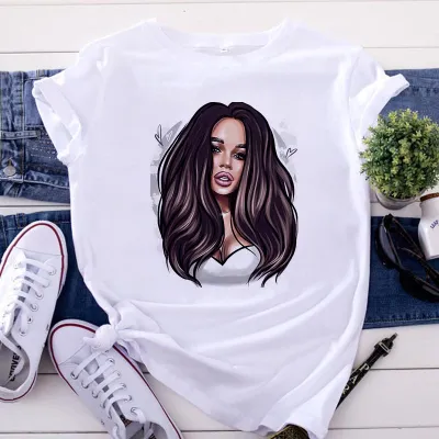 Women Fashion Cartoon Printed Modal T-Shirt
