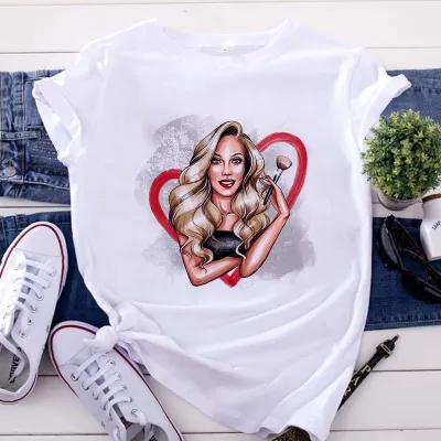 Women Fashion Cartoon Printed Modal T-Shirt