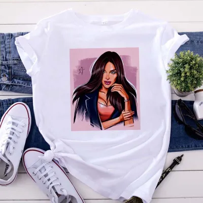 Women Fashion Cartoon Printed Modal T-Shirt