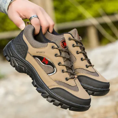 Men Casual Sports Mesh Lace-Up Thick-Soled Sneakers