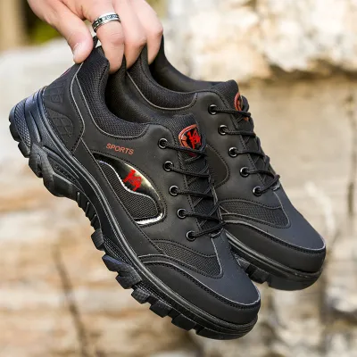 Men Casual Sports Mesh Lace-Up Thick-Soled Sneakers