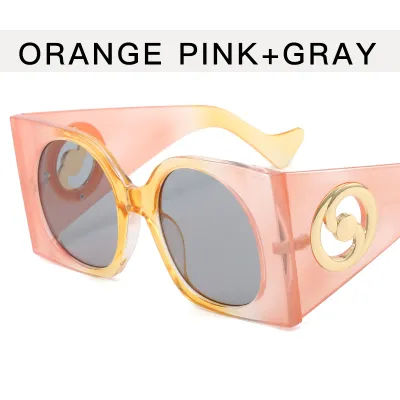 Women's Simple Exaggerated Jelly Color Large Frame Hollow Sunglasses Retro