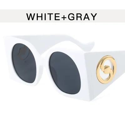Women's Simple Exaggerated Jelly Color Large Frame Hollow Sunglasses Retro
