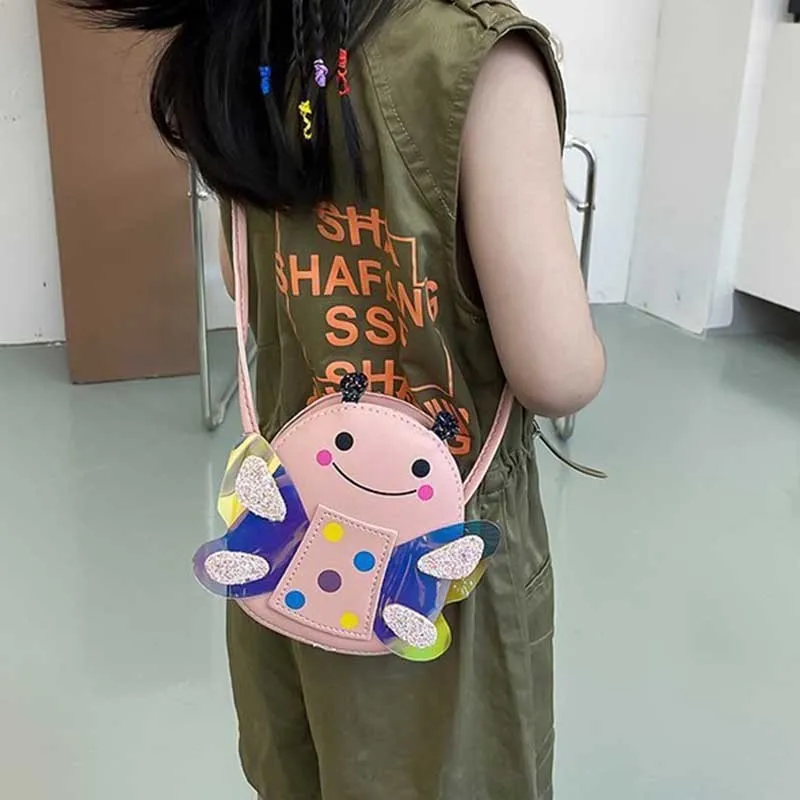 Kids Girls Sweet Cute Cartoon Little Bee Pattern Crossbody Bag
