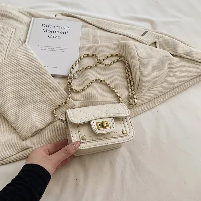 Kids Girls Fashion Mini Solid Color PU Crossbody Bag for Kindergarten