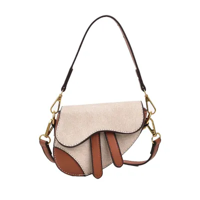 Fashion Cute Color Houndstooth Crossbody Saddle Bag for Kids
