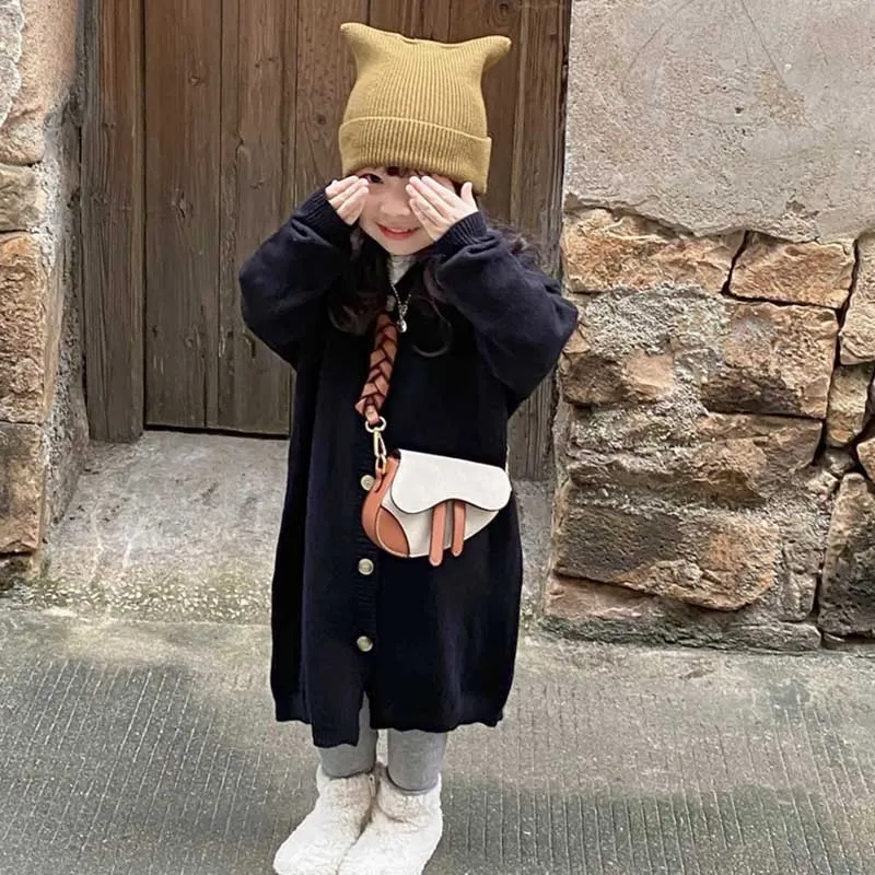 Fashion Cute Color Houndstooth Crossbody Saddle Bag for Kids