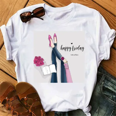 Women Fashion Personalized Printed Short-Sleeved T-Shirt