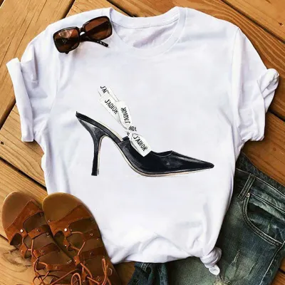 Women Fashion Personalized Printed Short-Sleeved T-Shirt