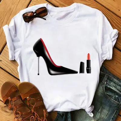 Women Fashion Personalized Printed Short-Sleeved T-Shirt