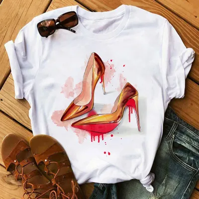 Women Fashion Personalized Printed Short-Sleeved T-Shirt
