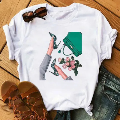 Women Fashion Personalized Printed Short-Sleeved T-Shirt