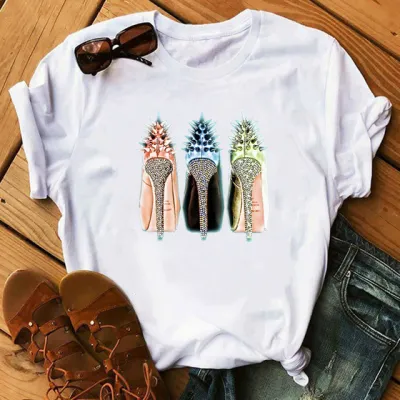 Women Fashion Personalized Printed Short-Sleeved T-Shirt