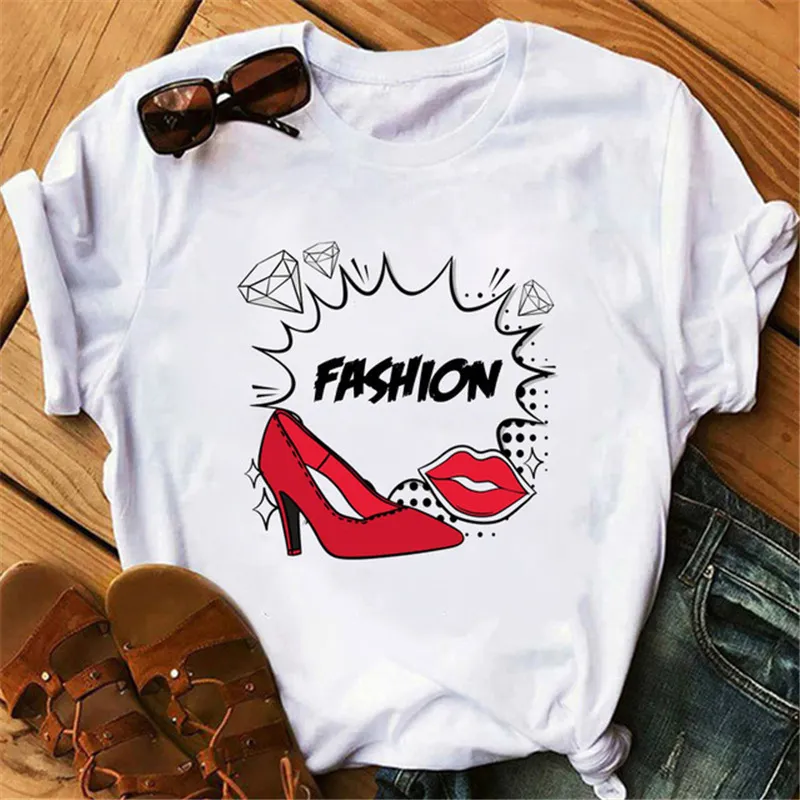 Women Fashion Personalized Printed Short-Sleeved T-Shirt