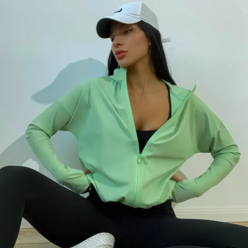 Women Casual UV-Resistant Long Sleeve Sport Top