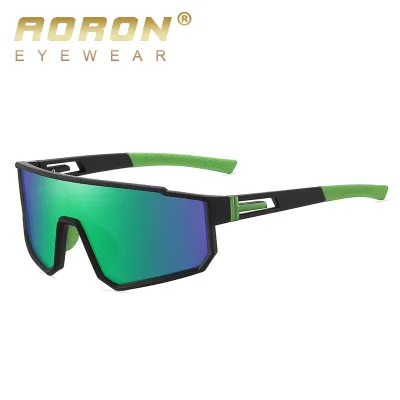 Men Fashion Polarized Colorful One-Piece Square Sunglasses TAC PC