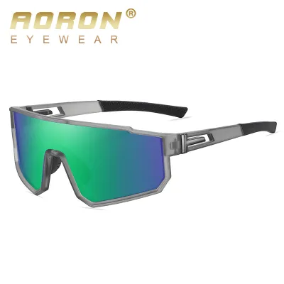 Men Fashion Polarized Colorful One-Piece Square Sunglasses TAC PC