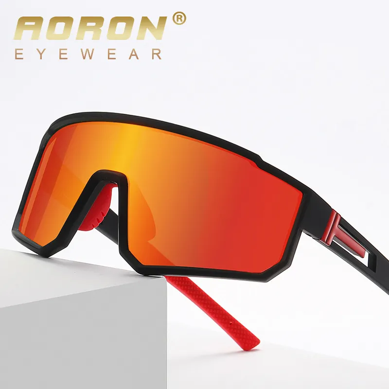 Men Fashion Polarized Colorful One-Piece Square Sunglasses TAC PC