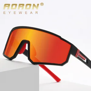Men Fashion Polarized Colorful One-Piece Square Sunglasses TAC PC
