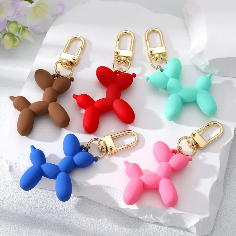 Women Cartoon Cute Multicolor Puppy Keychain Pendant