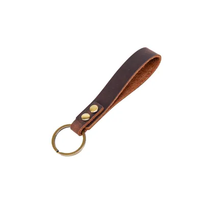 Women's Fashion Retro Cow Leather Keychain Pendant