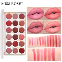 MISS ROSE Women Moisturizing Cup Matte Fog Face Lipstick Plate