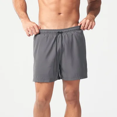 Men Casual Sports Basic Nylon Four-Way Stretch Shorts