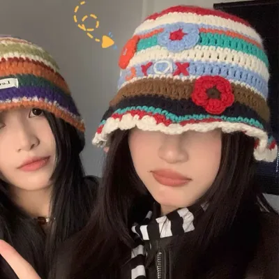 Women Fashion Multicolor Dome Knitted Hat
