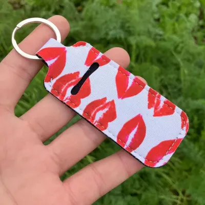 Women Fashion Leopard Sunflower Print Key Chain