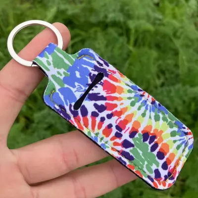 Women Fashion Leopard Sunflower Print Key Chain