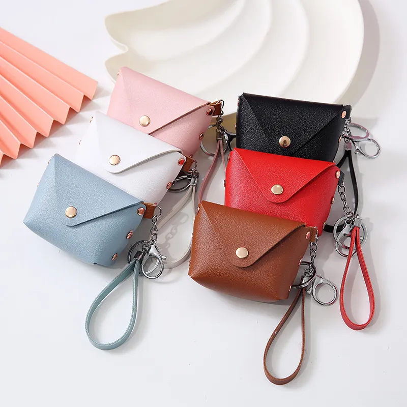 Creative PU Mini Wallet Keychain for Women