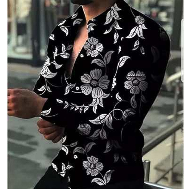 Wholesale Men Fashion Casual Versatile 3D Plaid Print Long
