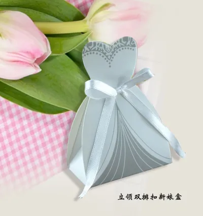 Creative European Style Wedding Candy Packaging Box Heart Shape for Party