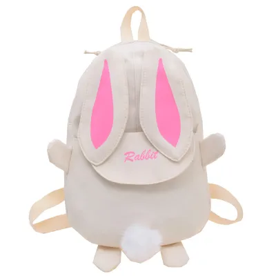 Kids Boys Girls Casual Cute Easter Cartoon Rabbit Ears Pattern School Backpack