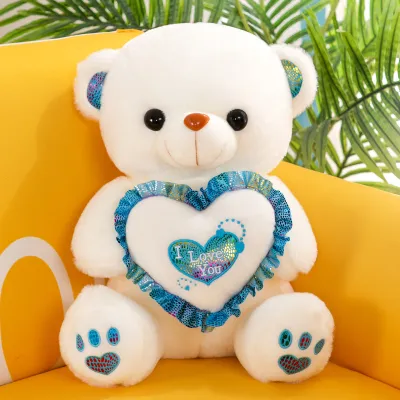 Valentine Day Cartoon Cute Plush Bear Heart Doll Toy