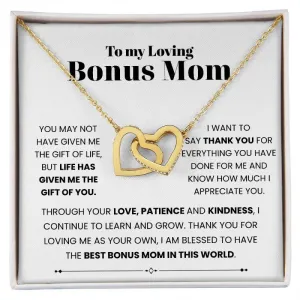 Mother Day Women Fashion Double Heart Rhinestone Pendant Necklace