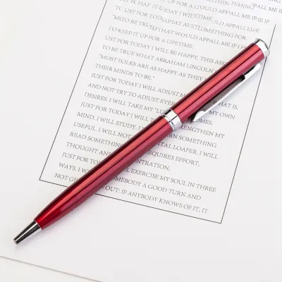 Minimalist Metal Flat Head Ballpoint Pen For Office Stationery