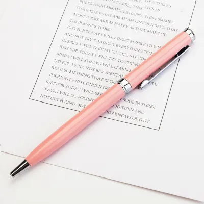 Minimalist Metal Flat Head Ballpoint Pen For Office Stationery