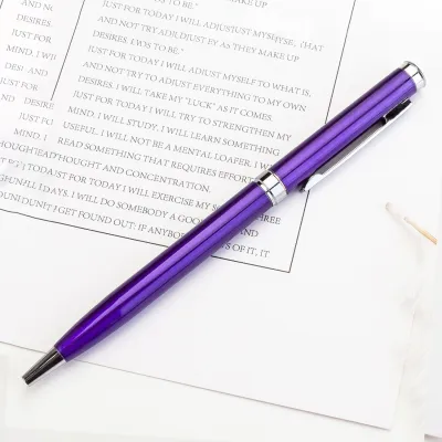 Minimalist Metal Flat Head Ballpoint Pen For Office Stationery