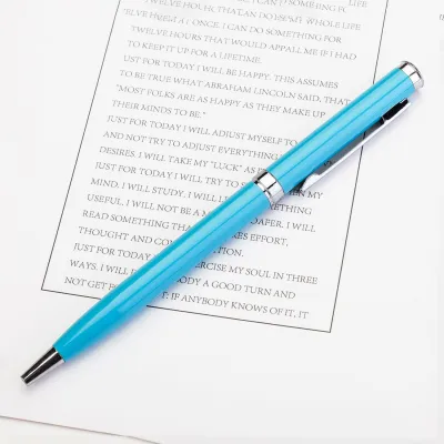 Minimalist Metal Flat Head Ballpoint Pen For Office Stationery