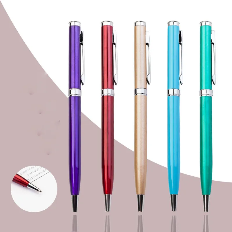 Minimalist Metal Flat Head Ballpoint Pen For Office Stationery