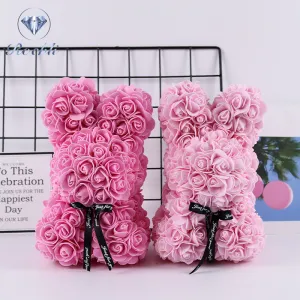 Rose Eternal Flower Rabbit Bear Christmas Valentine Simulation Plush Gift