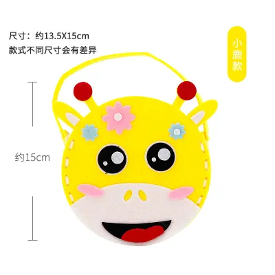 Non-Woven Fabric Kids Handmade DIY Easter Basket Handbag Intellectual Development Toy