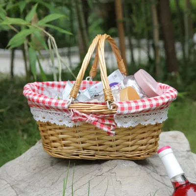 Easter Picnic Kids Gift Storage Rattan Woven Basket