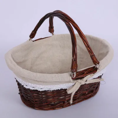 Easter Picnic Kids Gift Storage Rattan Woven Basket