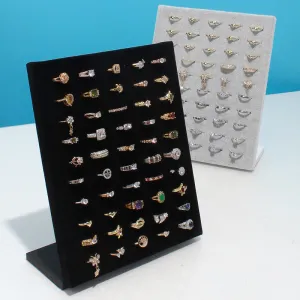 Women Simple Thickened Solid Wood Earrings Storage Jewelry Display Tray