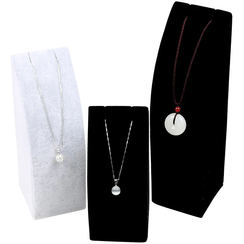 Women Simple Ice Fleece Flannel Vertical Jewelry Display Stand Set